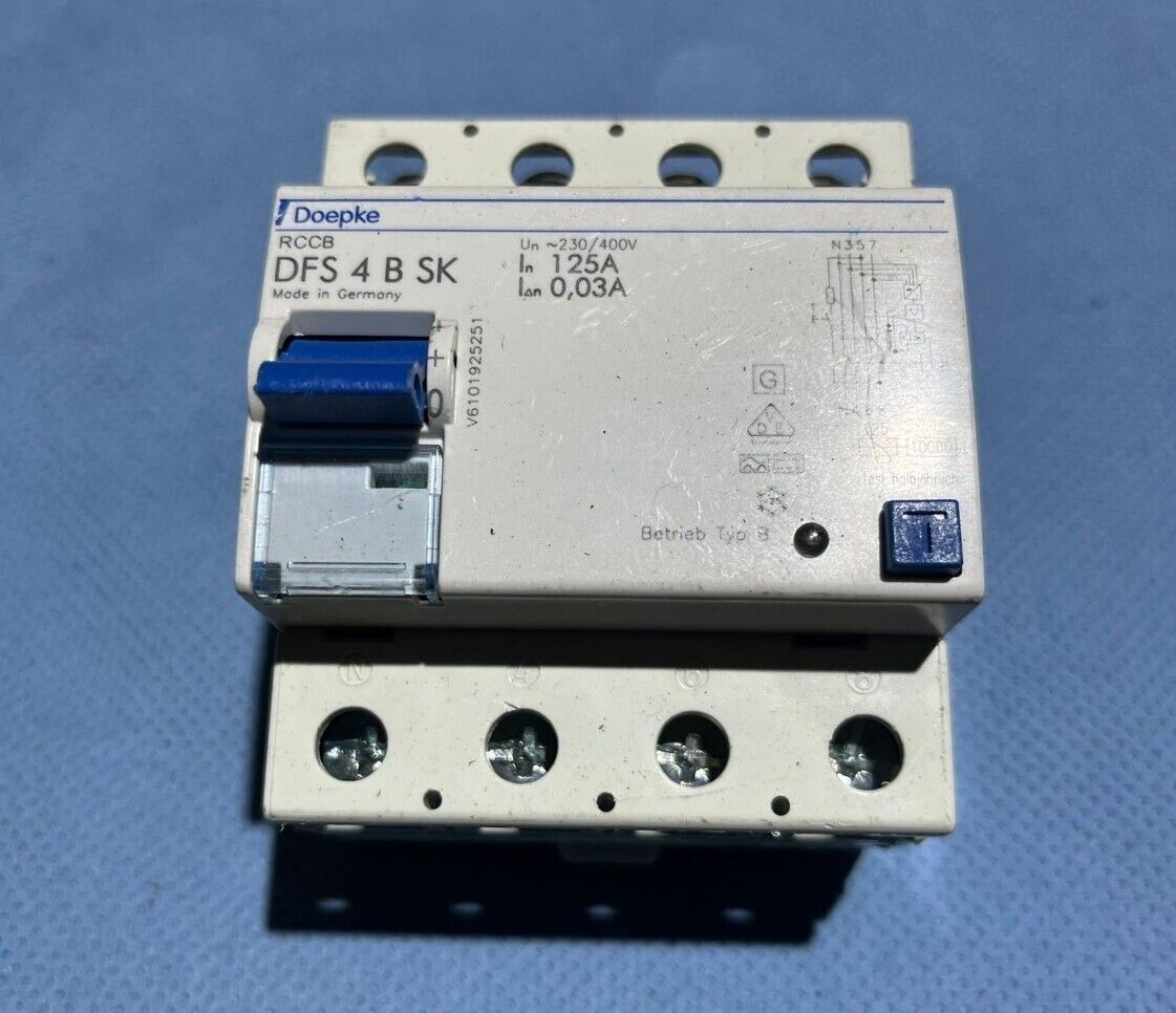 Doepke RCCB DFS 4 B SK S125A/0,03-B SK FI-Schutzschalter 125 A 0.03 A Typ B