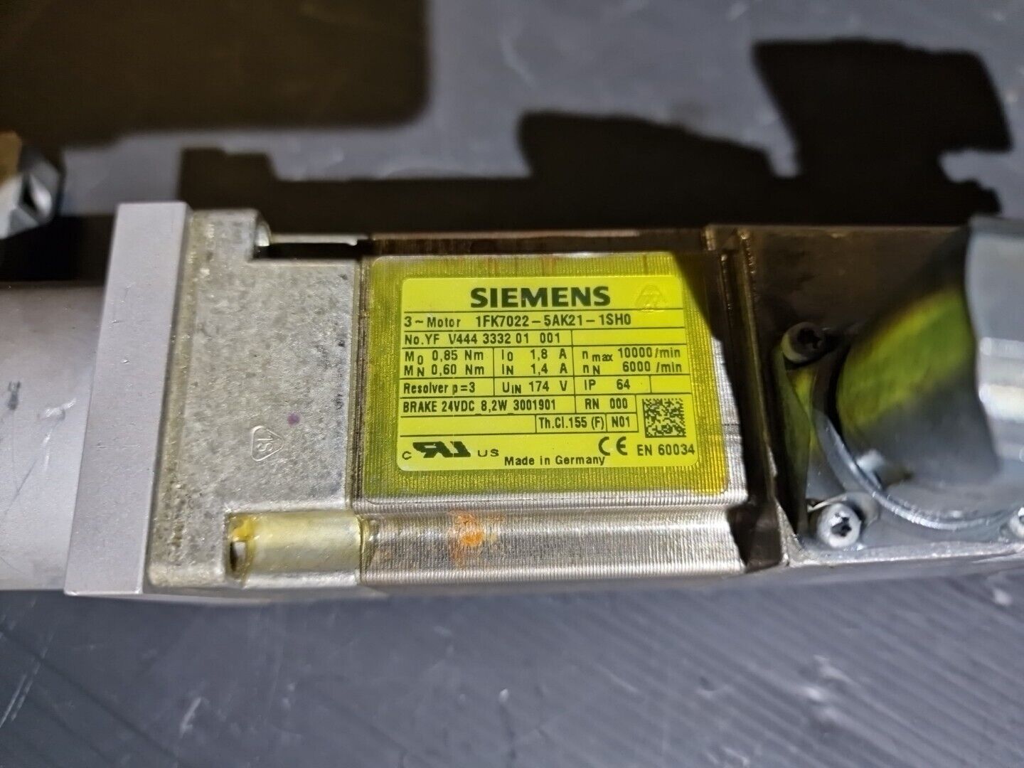 Siemens Simotics 3 ~ Servomotor 1FK7022-5AK21-1SG0 Maedler Getriebe XA 30