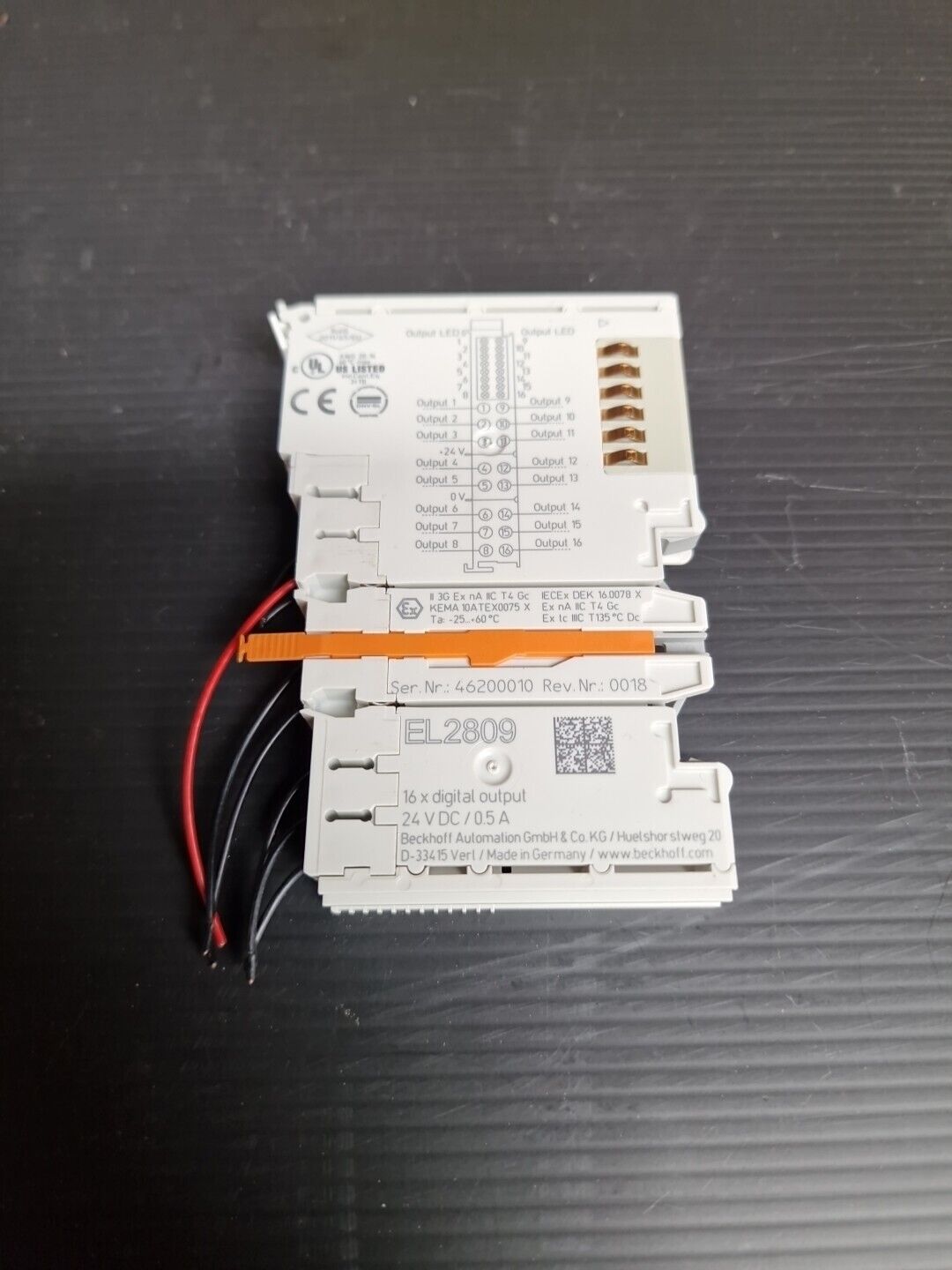 Beckhoff EL2809 EtherCAT-Klemme 16-Kanal-Digital-Ausgang 24 V DC, 0,5 A