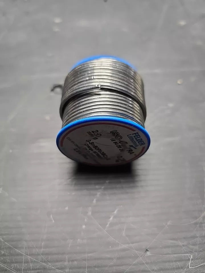 1X 250g Feldner LÖTTECHNIK LÖTZINN RÖHRENLOT 2,5% Flux Sn60 2mm Rolle
