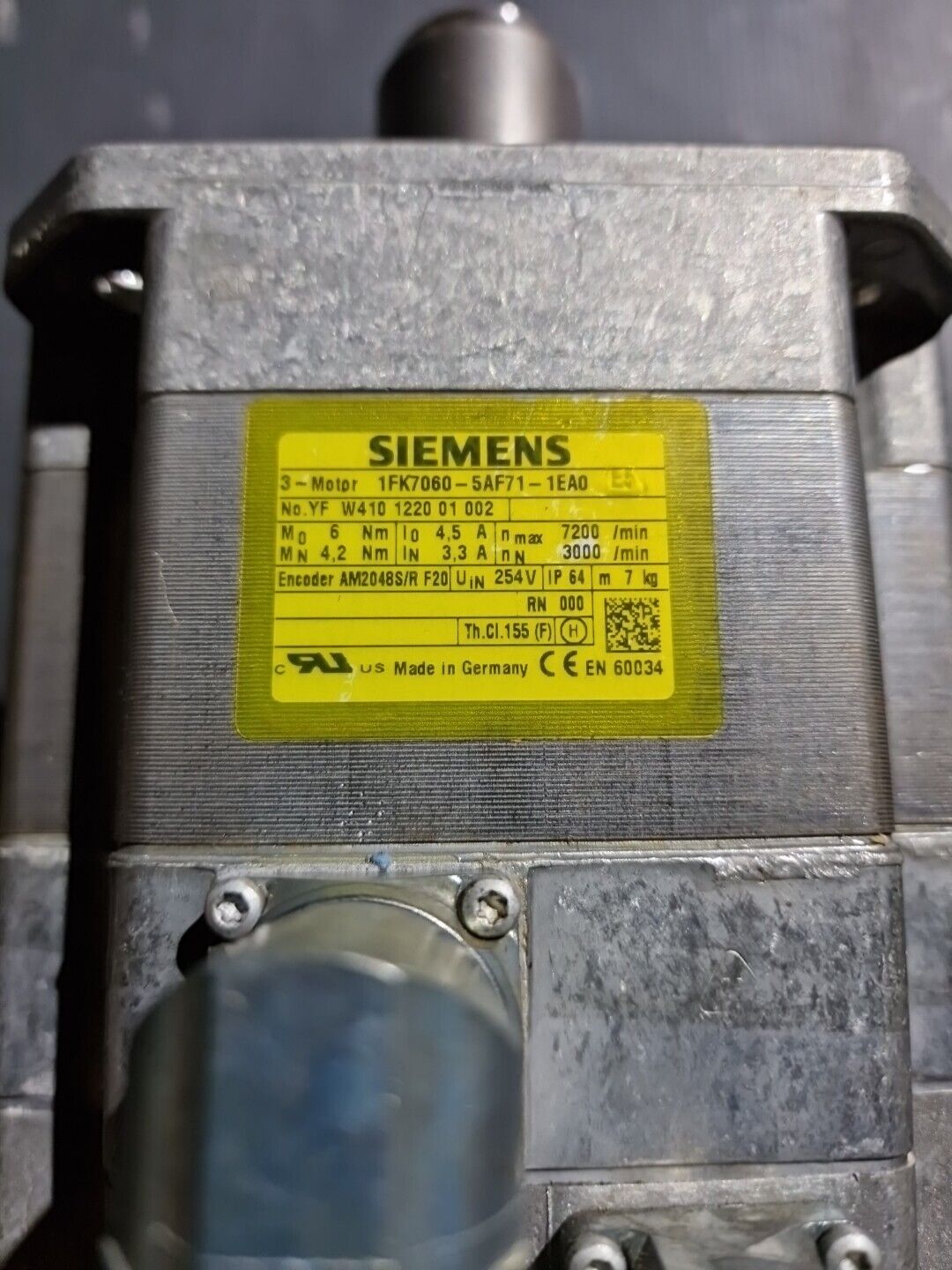 Siemens 3~ Motor 1FK7060-5AF71-1EA0 Motor
