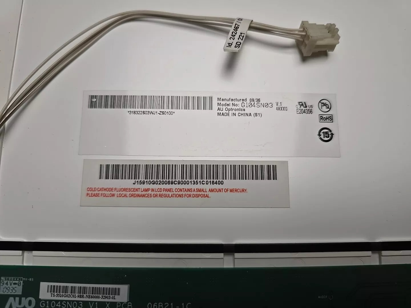 Bildschirm G104sn03 V.1 10.4 " AUO 800 600 Auflösung LCD Display Panel