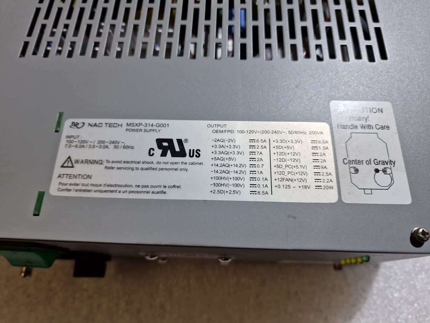 Netzteil NAO TECH MSXP-314-G001 für Siemens Acuson X150 10137714