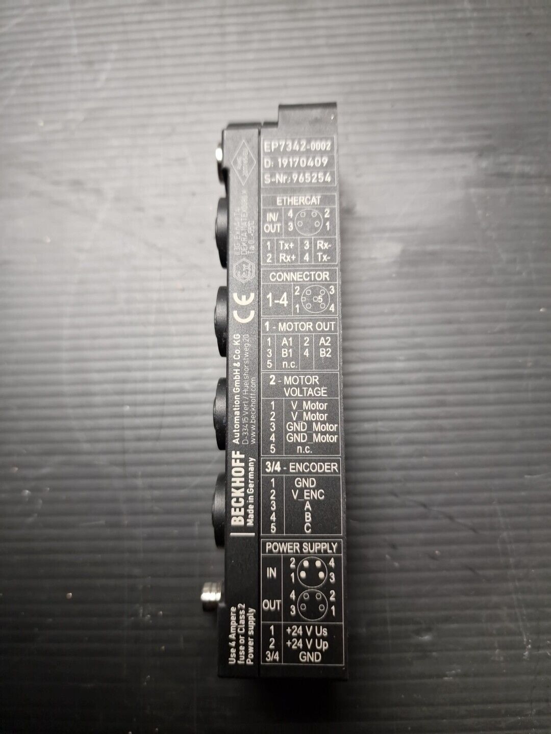 Beckhoff EP7342-0002 EtherCAT 2-Kanal-Motion-Interface DC-Motor DC 4,5 A