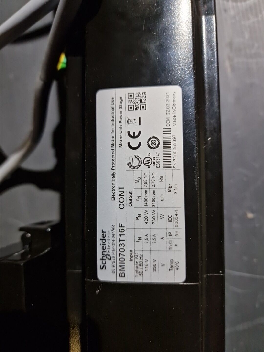 Schneider Electric Servomotor BM10703T16F + LXM32IECT