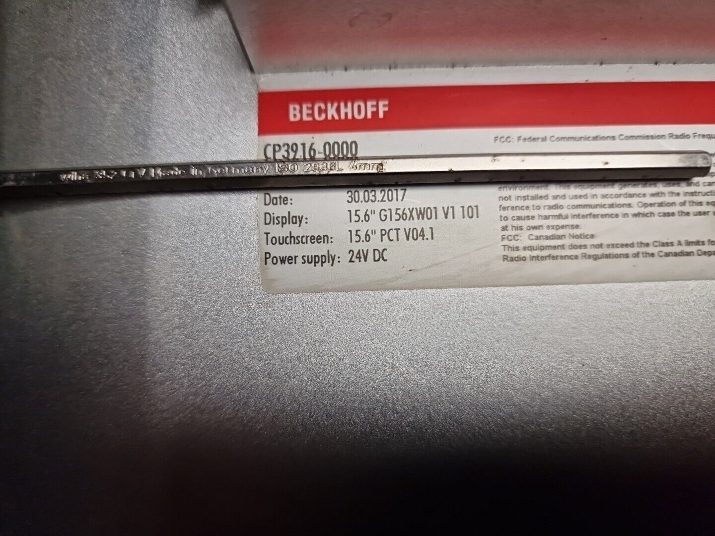 BECKHOFF Multitouch-Control-Panel CP3916-0000
