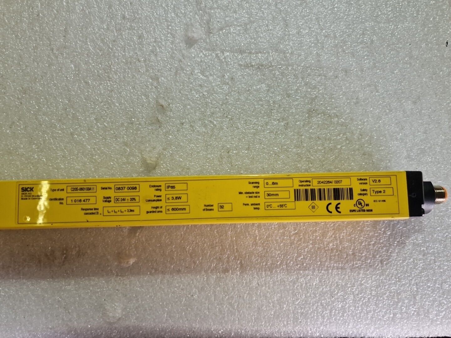 SICK C2000 C20S-060103A11 C20E-060303A11 Lichschranke Lichtvorhang 600mm