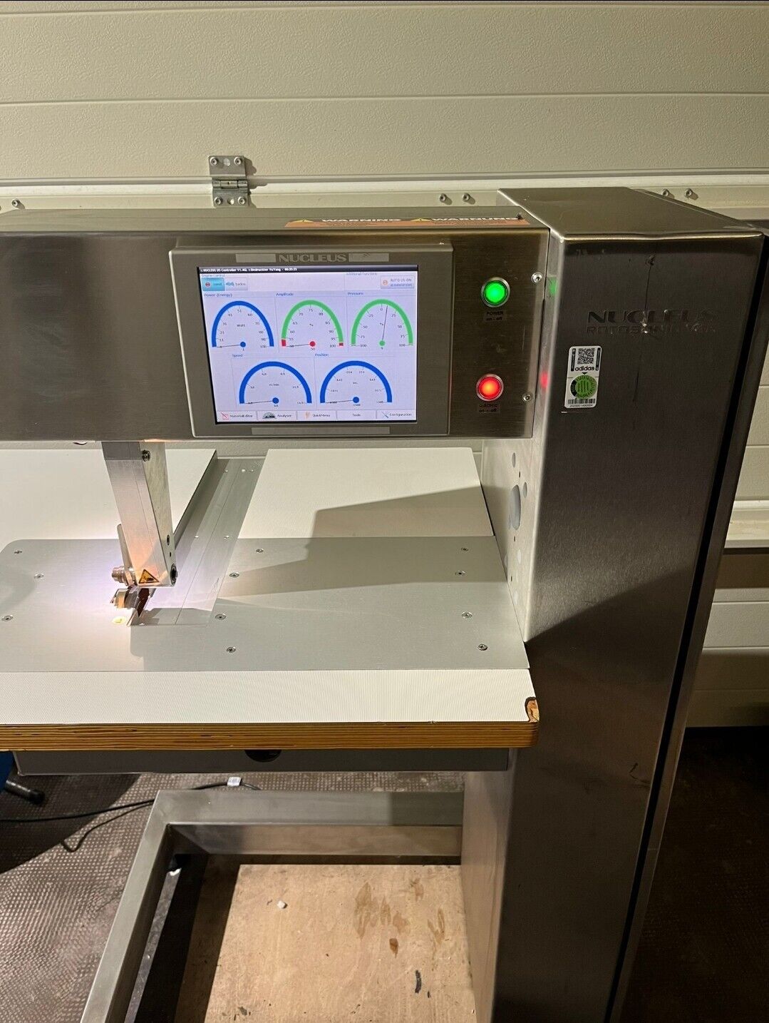 Nucleus Rotosonic V4E Flatbet Ultraschall Schweißgerät 2Kva 800 W 35 Hz