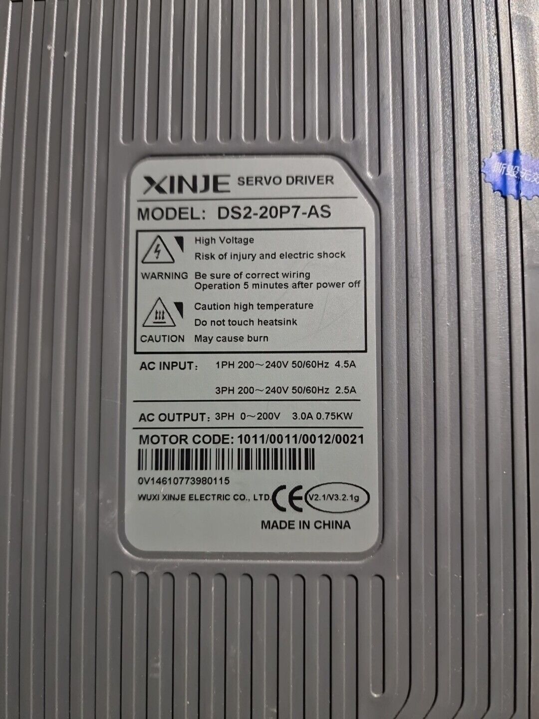Xinje ds2-20p7-as Servo Driver Motor Treiber