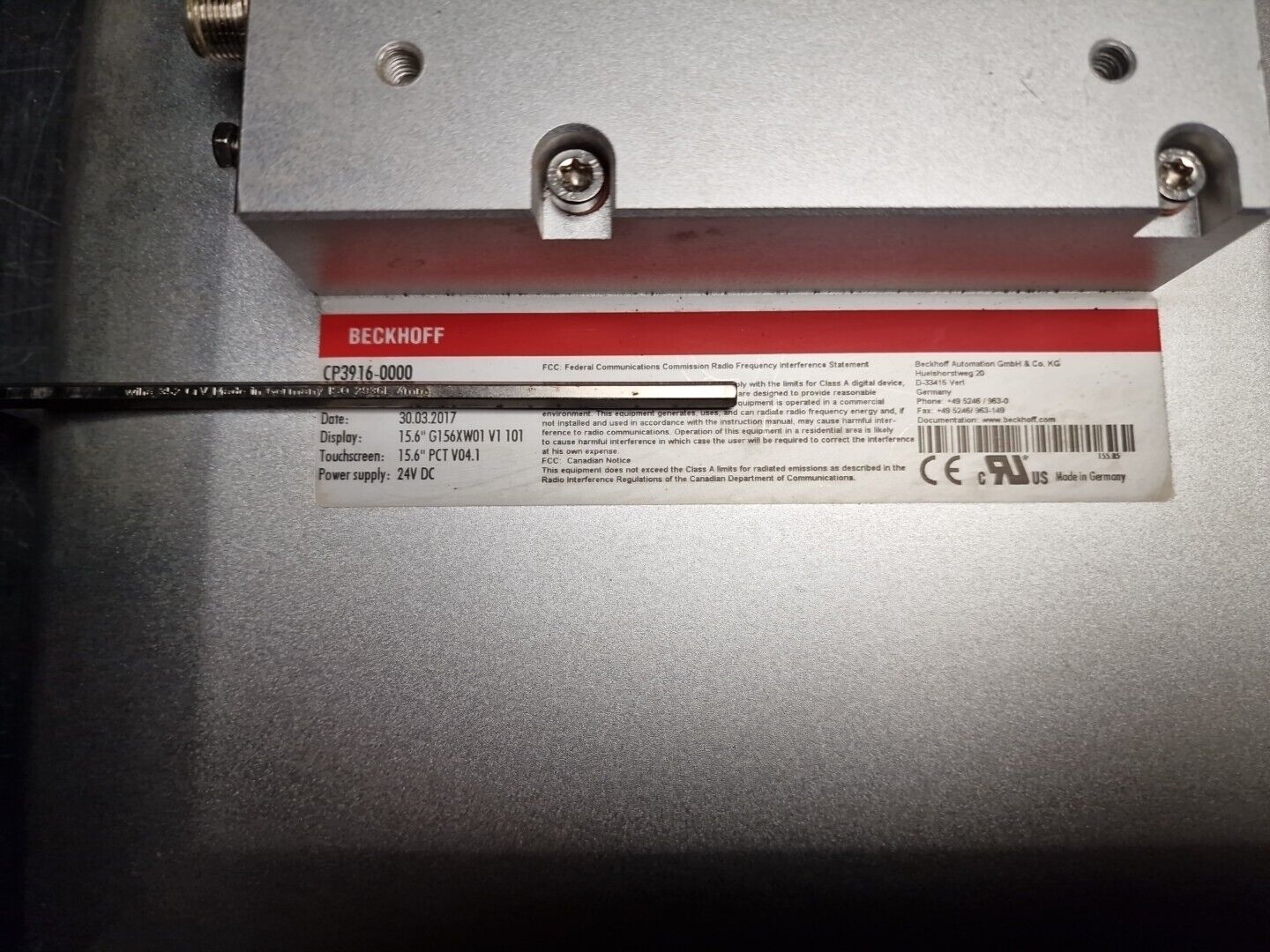 BECKHOFF Multitouch-Control-Panel CP3916-0000